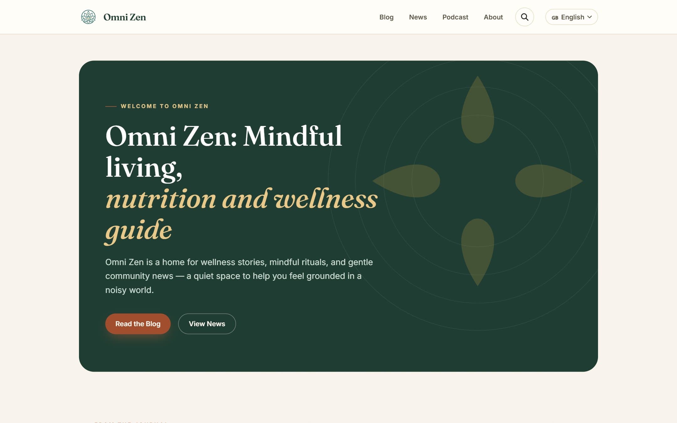 Omni Zen homepage